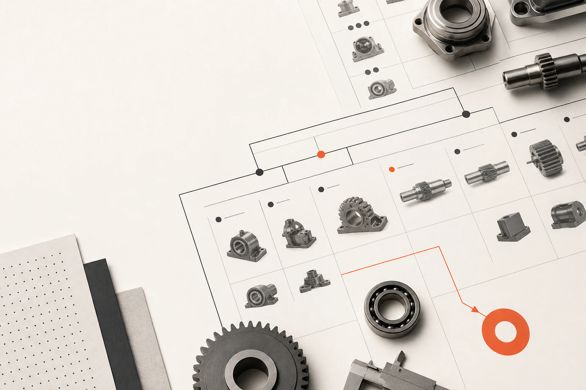 Industrial product specialist comparing application notes with technical specification sheets